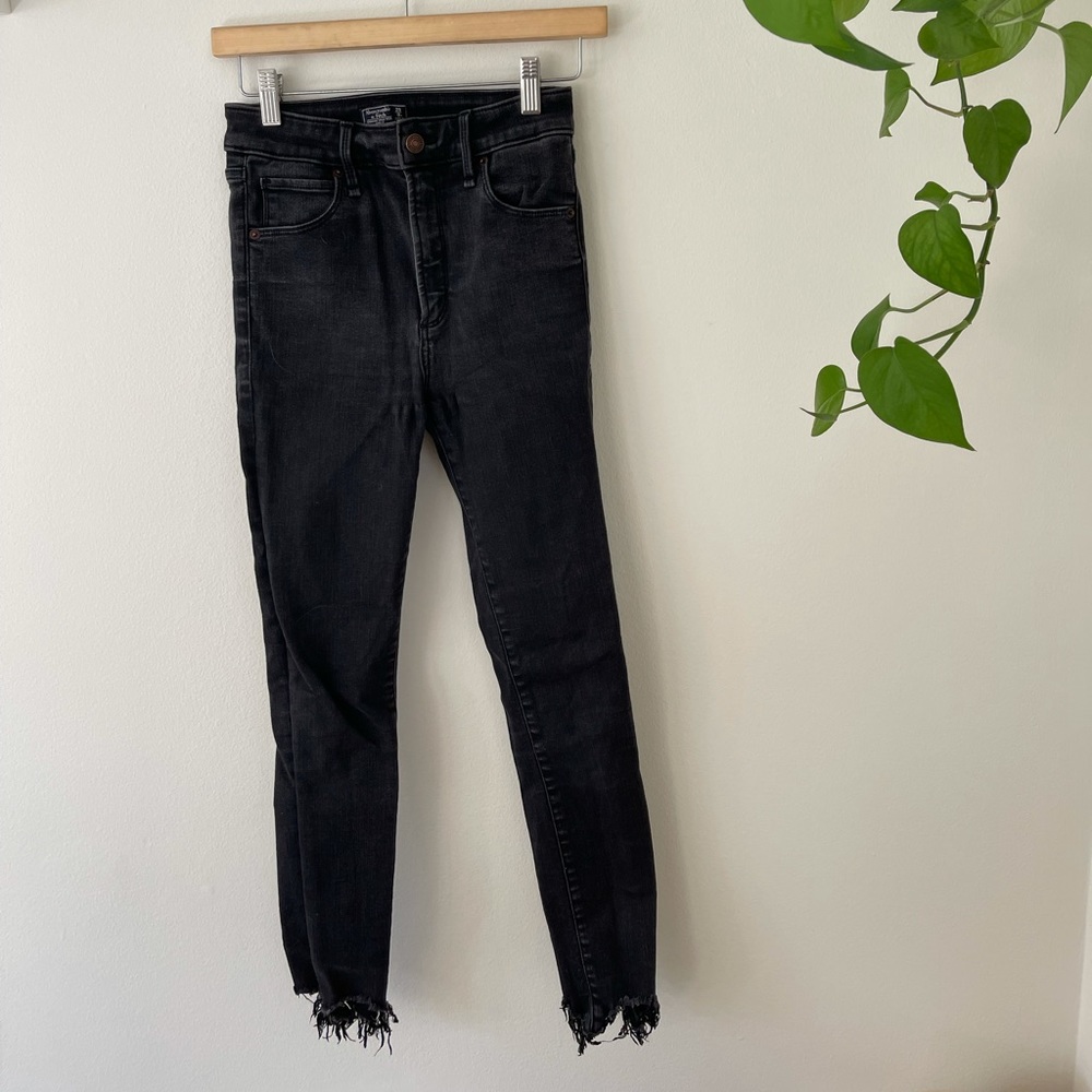Abercrombie A&F Simone Faded Black Hi Rise jeans